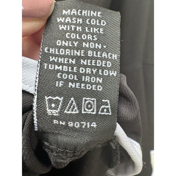 Sam and Jess Black/White Blouse‎ Contrast Trim Bell 3/4 Sleeve Women’s Petite LG - Picture 10 of 11